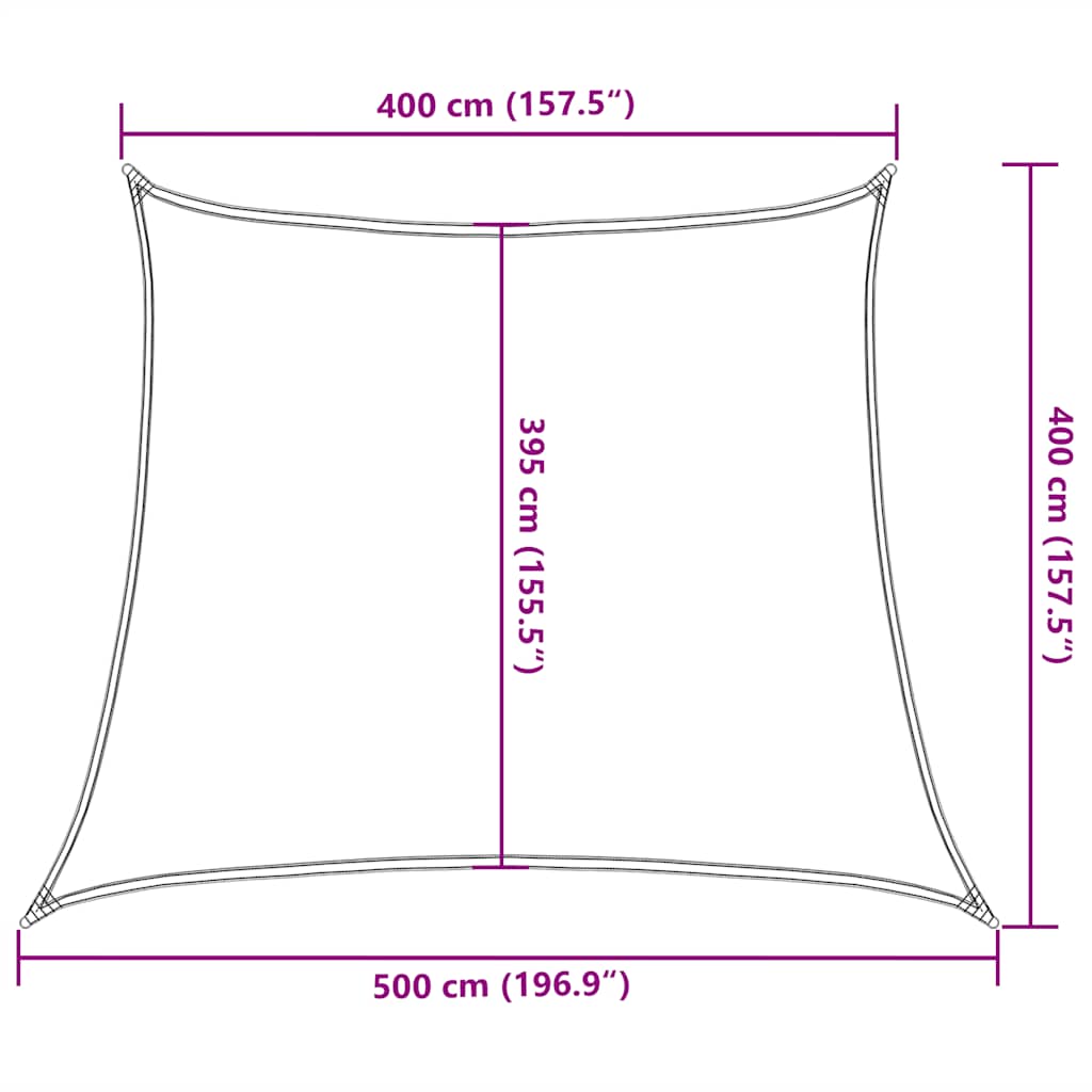 Sonnensegel 160 g/m² Trapezform Schwarz 4/5x4 m HDPE